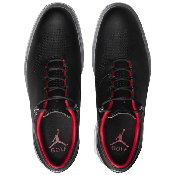 Nike Jordan ADG 4 Golf Shoes Black Leather Mens 12 UK‎ 11 EU 46 - Picture 2 of 11